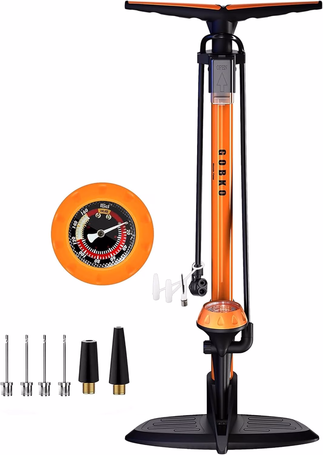 Decathlon Btwin 900 budget floor pump UK