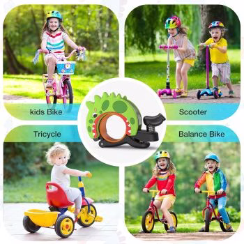 toptrek dinosaur Bike Bell for Kids toptrek Bike Bell for Kids, 95dB Loud Aluminum Alloy Bicycle Bells,Waterproof Rustproof Dinosau