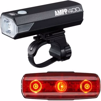 Cateye AMPP 400 front bike light – wider side beam commuter light