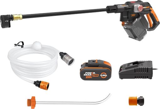 WORX WG633E Nitro 20V Brushless Cordless Pressure Washer 56Bar Worx Hydroshot WG633E bike pressure washer portable UK 2026