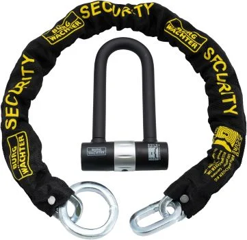 Burg-Wachter 200D 16mm D-lock padlock with 1m chain Sold Secure Diamond UK 2026