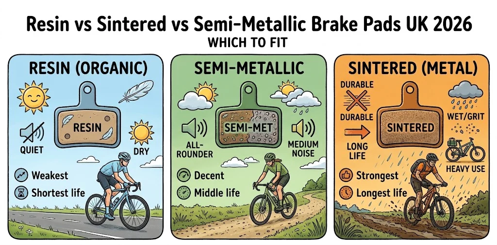 resin-vs-sintered-brake-pads Resin vs Sintered Brake Pads UK 2026: Which to Fit